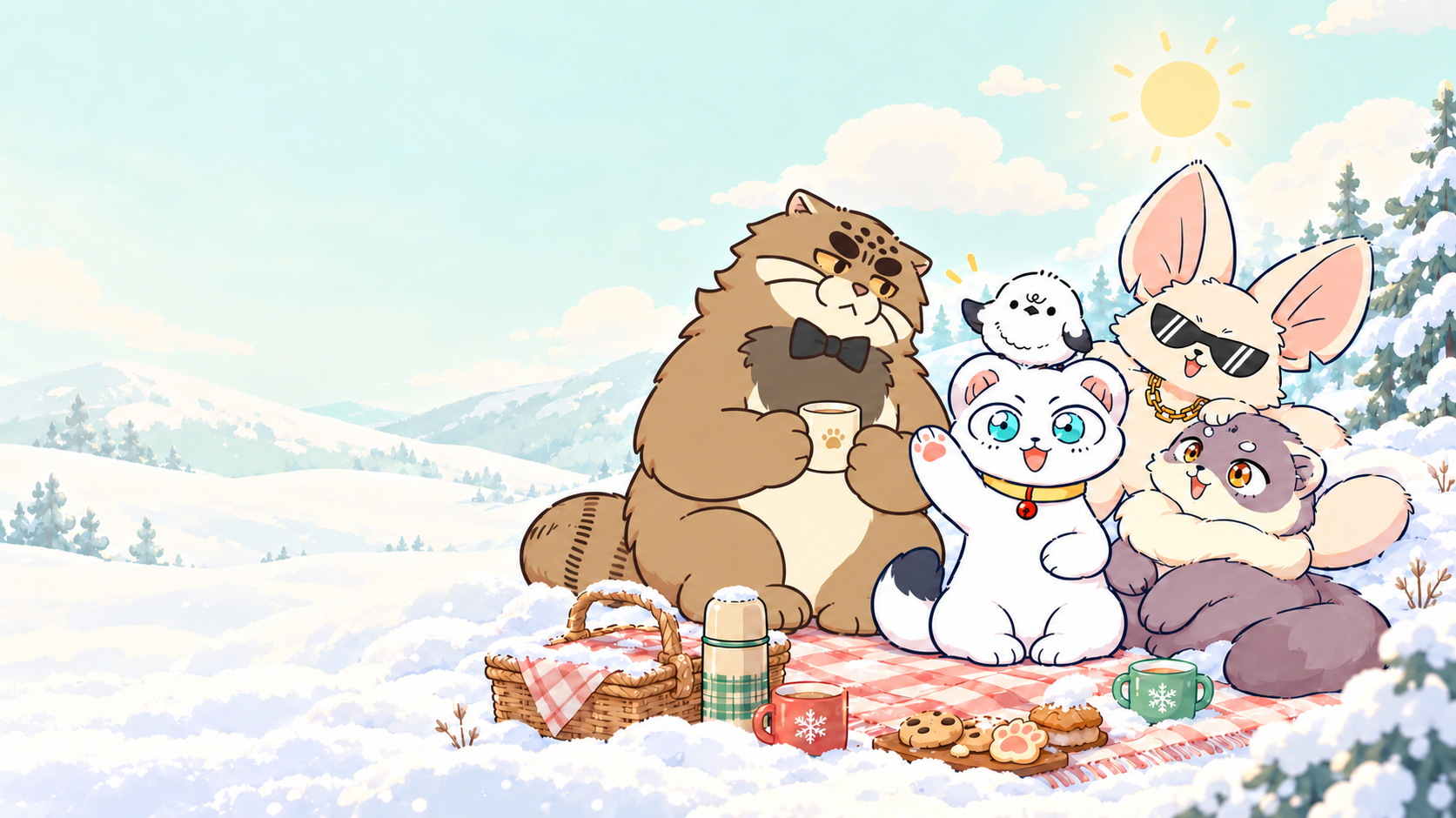 Glulu 雪国晴日电脑壁纸