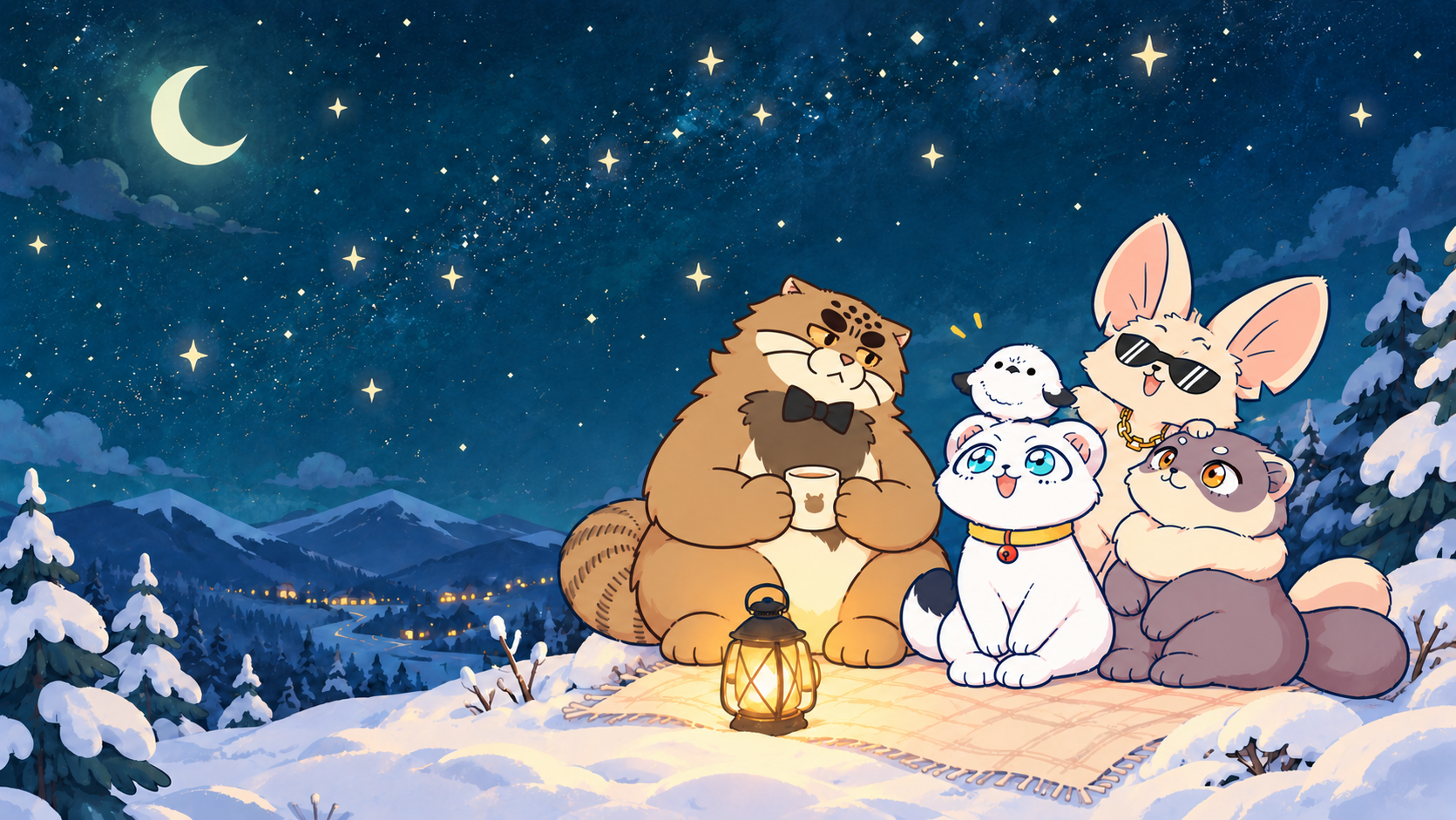 Glulu 星光晚安电脑壁纸